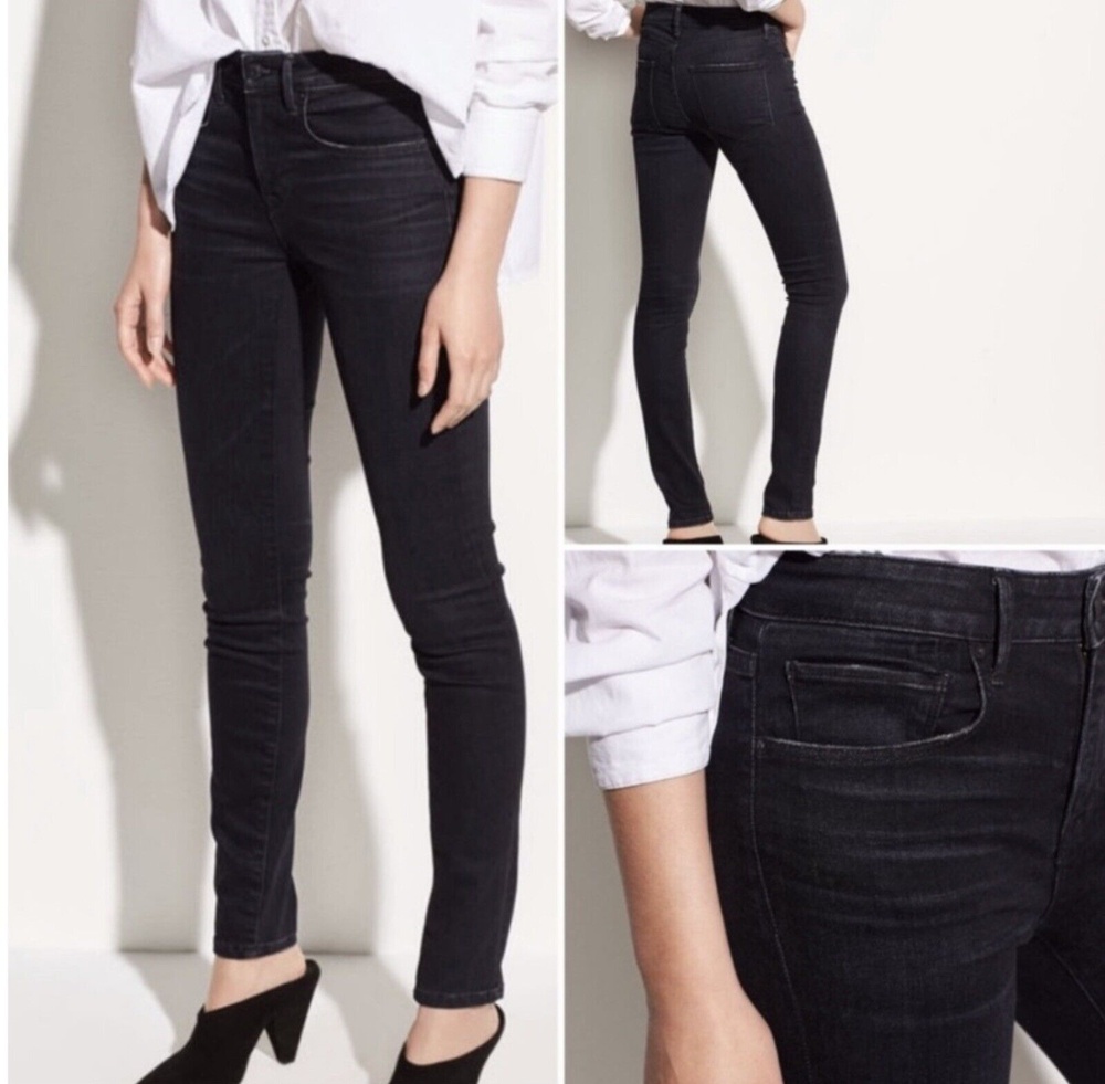 Vince Skinny in One Year Wash Jeans Black 25